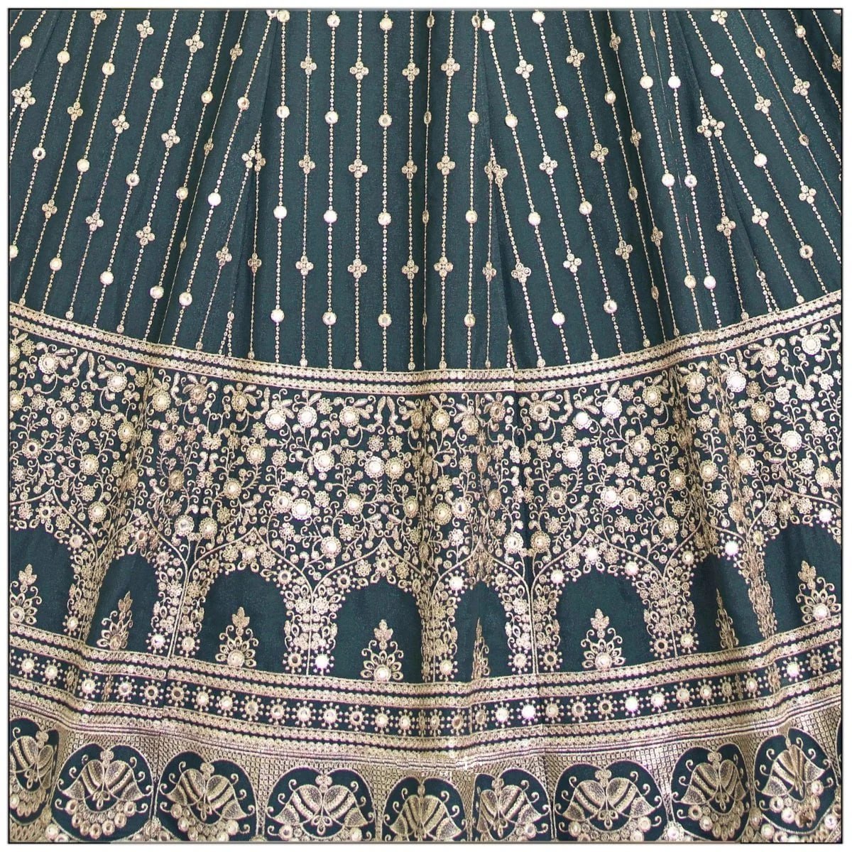 Grey Color Georgette Embroidery Lehenga Choli
