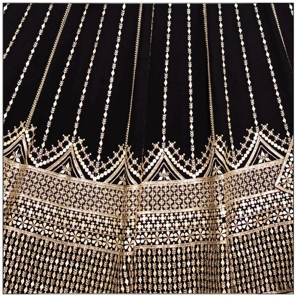 Black Color Georgette Sequence Lehenga Choli