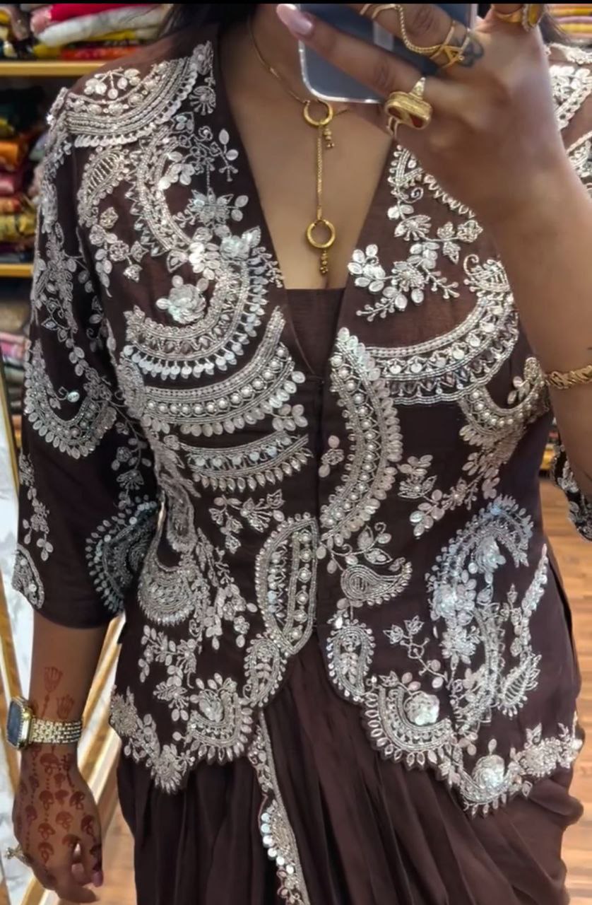 Latest Jacket saree ready to wear
