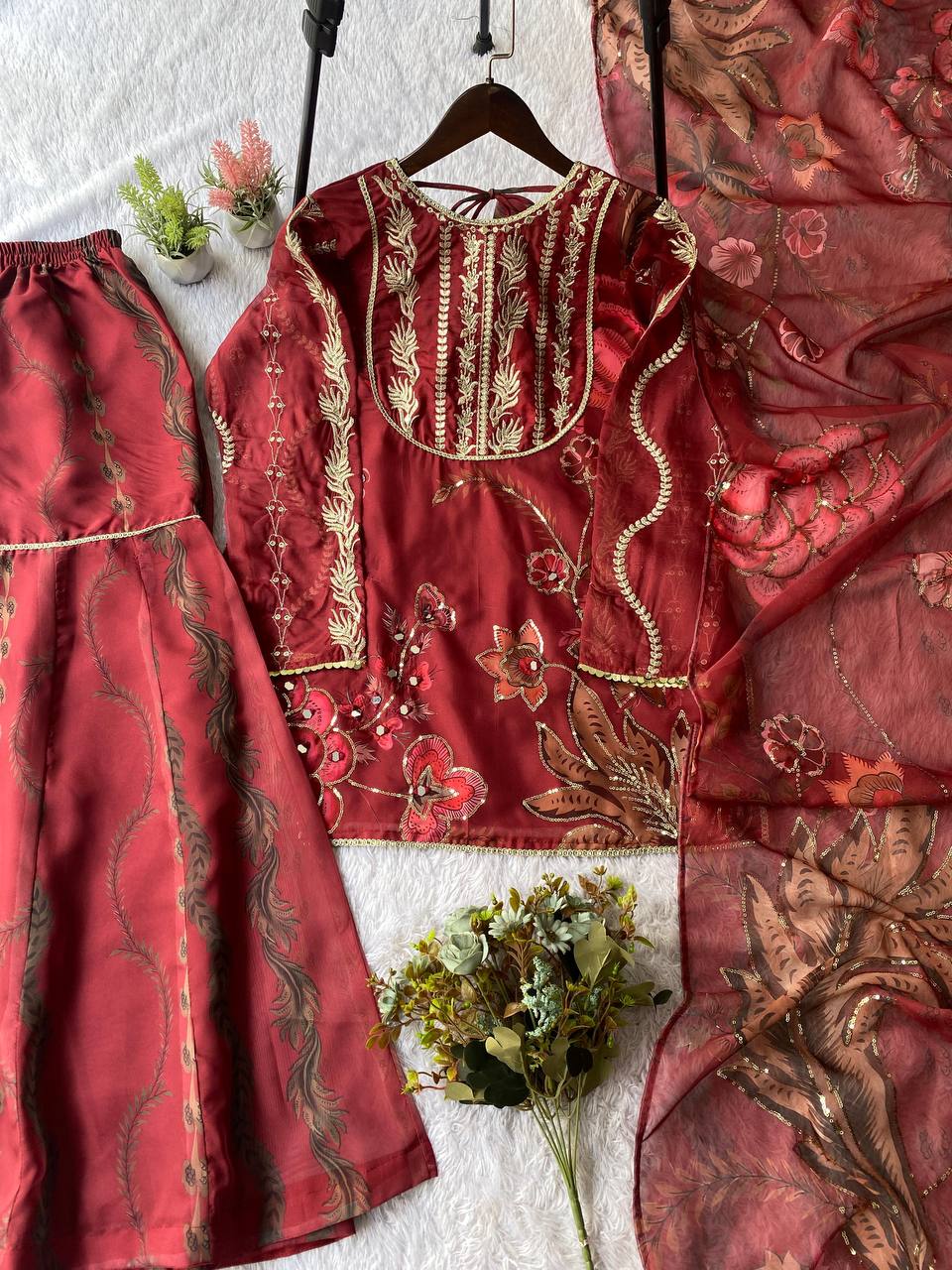 Soft Organza Sharara Set