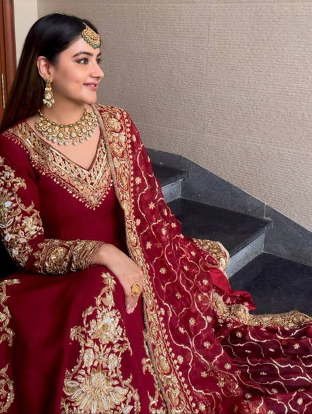 Exquisite Anarkali Suit Set – Faux Georgette with Sequence Embroidery