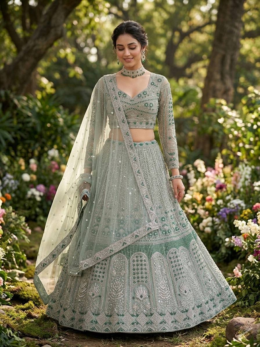 Premium Soft Net Designer Lehenga Choli with Sequins Work