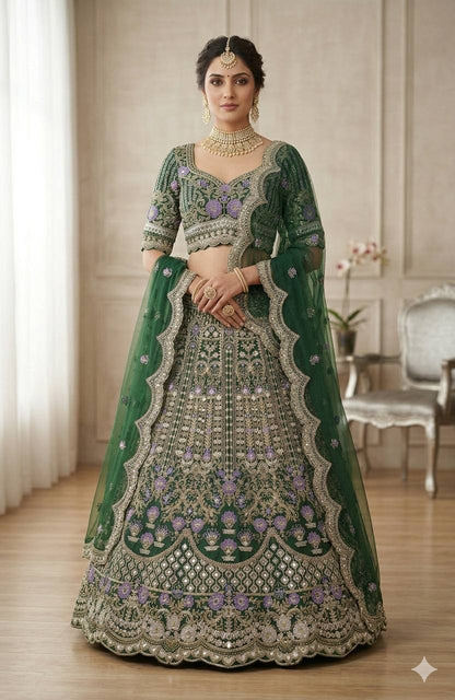 Exquisite Mono Satin Silk Lehenga Choli with Coding and Sequins Work