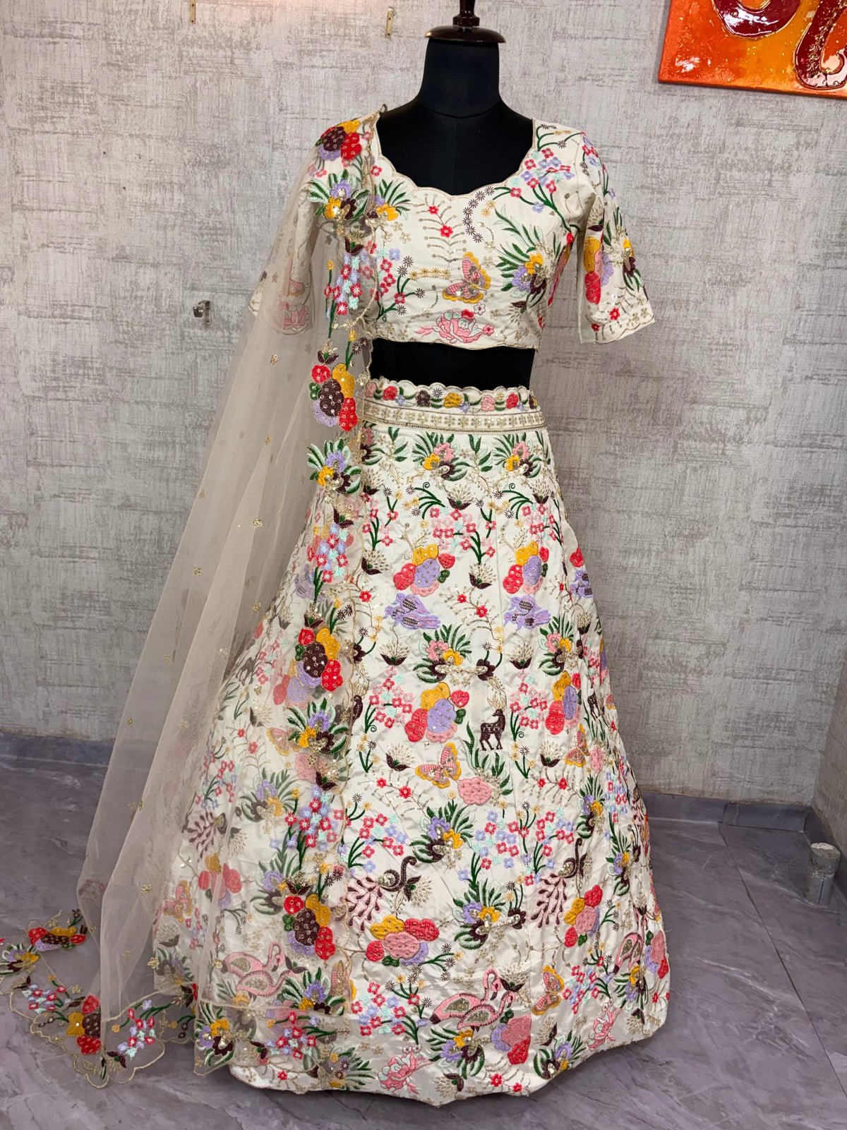 Premium Masti Silk Embroidery Lehenga Choli with Sequins Work