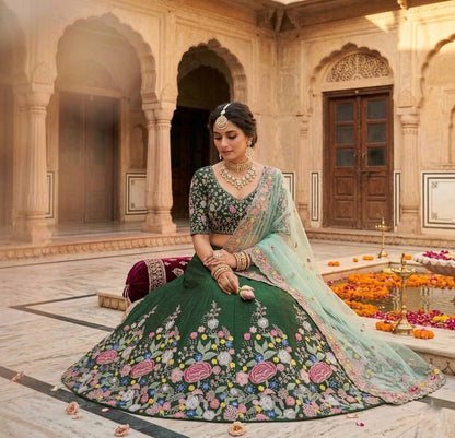 Premium Super Satin Silk Embroidery Lehenga Choli Set