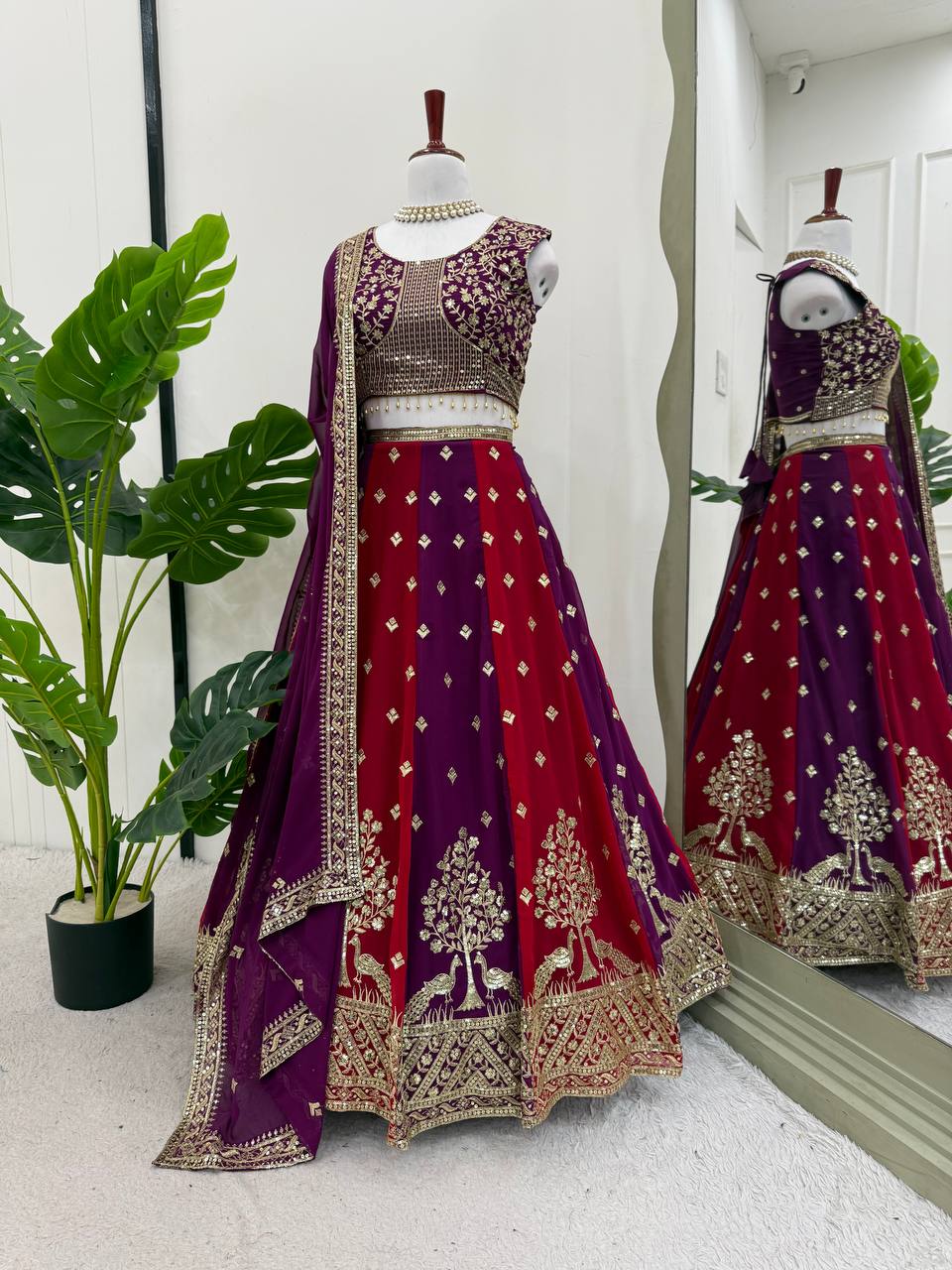 Premium Faux Georgette Lehenga Choli Set