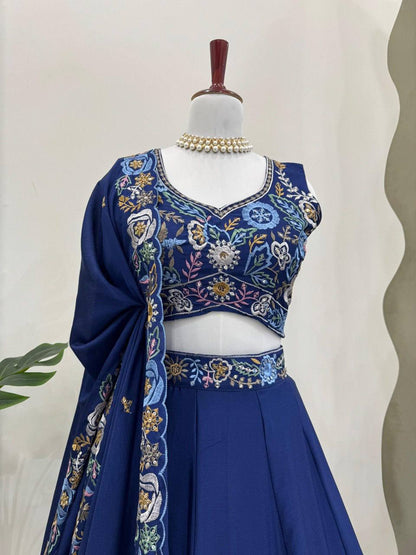 Heavy Chinon Silk Lehenga Choli with Sequence Work