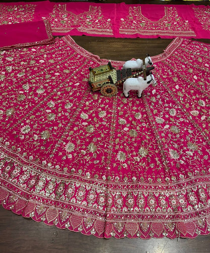 Premium Faux Georgette Lehenga Choli With Sequins Embroidery