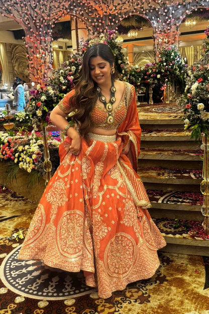 Premium Faux Georgette Sequence Embroidery Lehenga Choli
