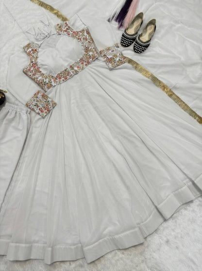 Faux Georgette Anarkali Set