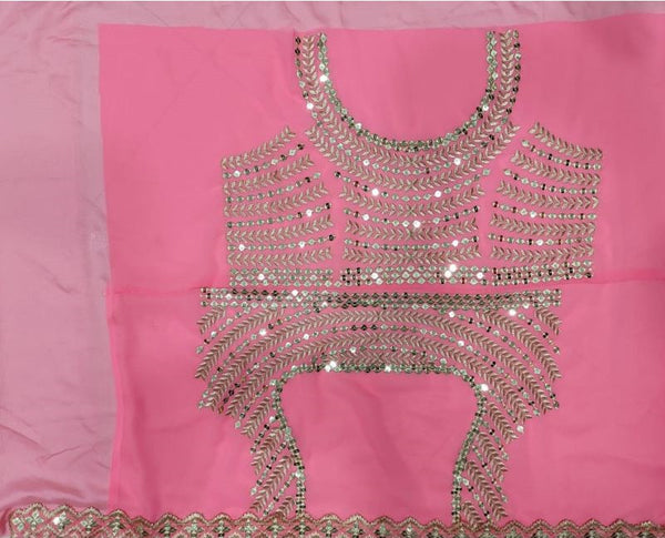 Exquisite Multi-Color Georgette Lehenga Choli with Heavy Sequence Embroidery