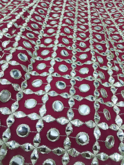 Premium Fox Georgette Mirror-Work Lehenga Choli Set