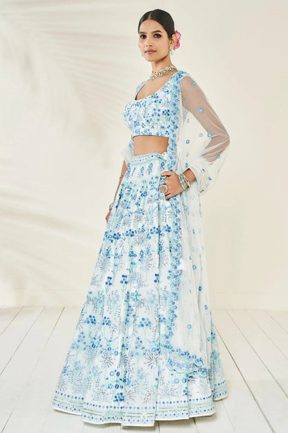 Exquisite Multi-Color Faux Georgette Lehenga Choli Set