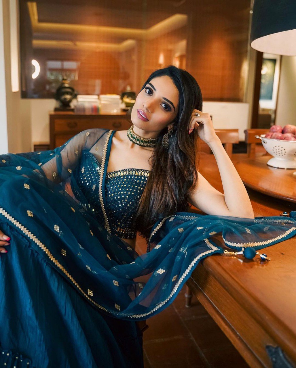 Exquisite Faux Georgette Lehenga Choli with Heavy Embroidery