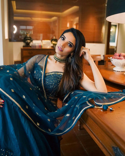 Exquisite Faux Georgette Lehenga Choli with Heavy Embroidery