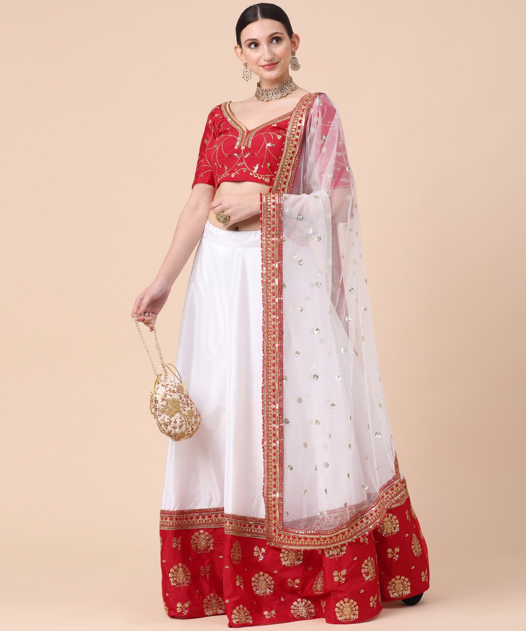 Royal Diamond Satin Lehenga Set