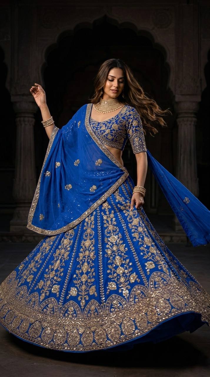 Elegant Faux Georgette Lehenga Choli Set