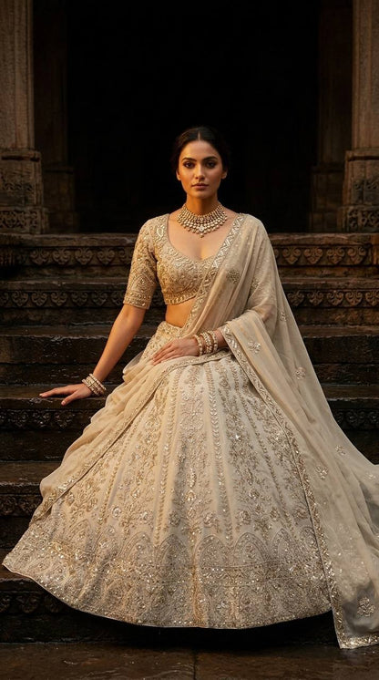 Designer Faux Georgette Lehenga Choli set