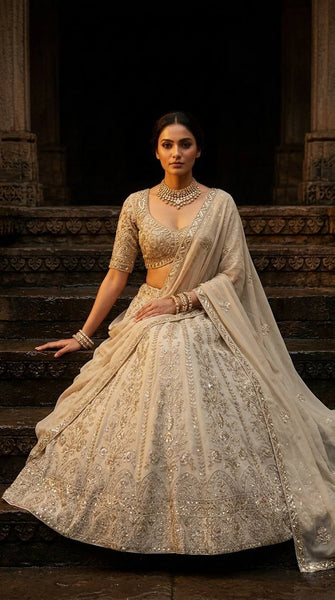 Designer Faux Georgette Lehenga Choli set