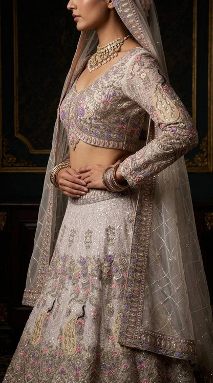 Exquisite Coding Sequins Net Lehenga choli Set