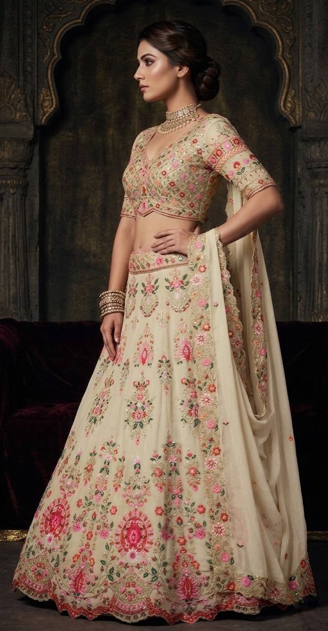 Royal Faux Georgette Sequin Lehenga Set