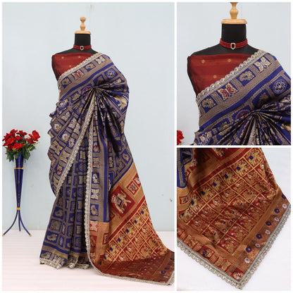 Latest Banarasi Silk Saree Blouse