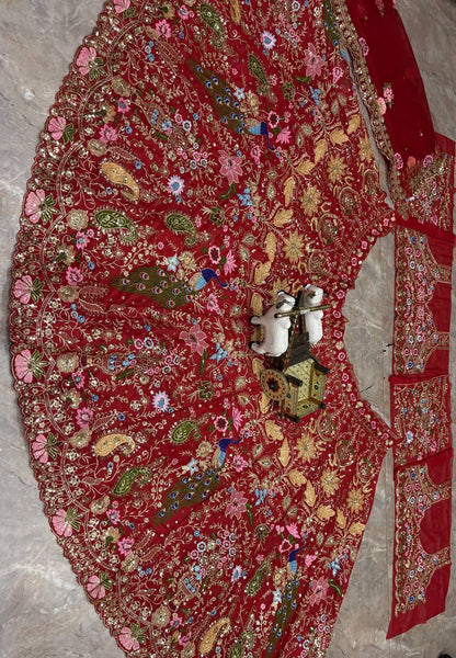 Exquisite Fox Georgette Sequins Embroidered Semi-Stitched Lehenga Choli with Dupatta