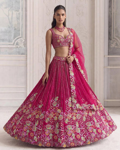 Premium Barfi Silk Coding Sequins Embroidery Lehenga Choli Set