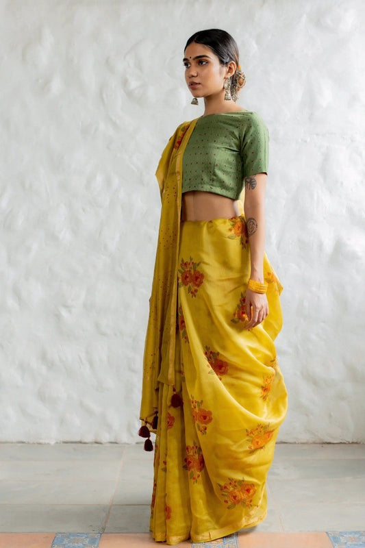 mul cottan Saree with Blouse