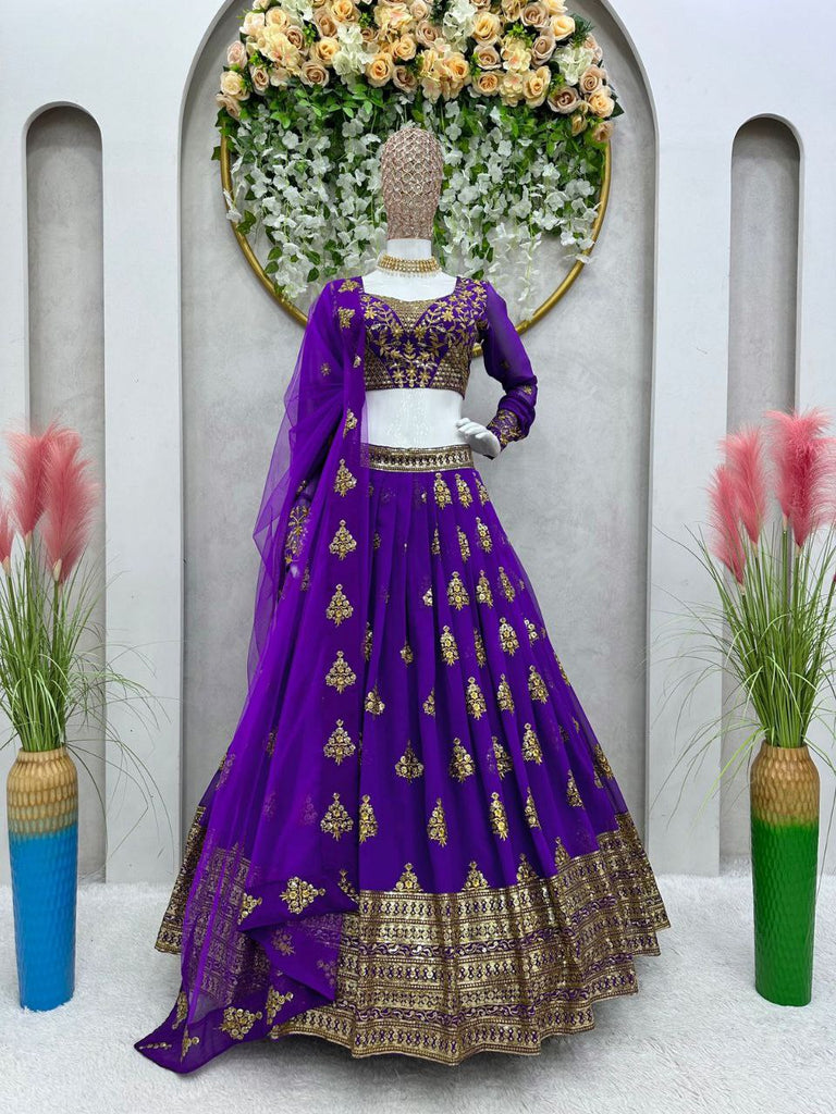 Purple colour lehenga choli store
