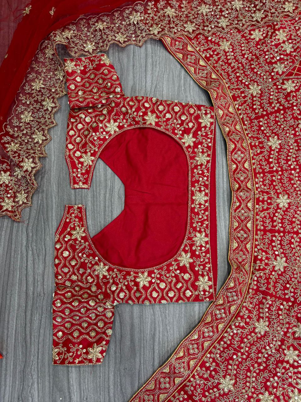 Red Wedding Lehenga For Women