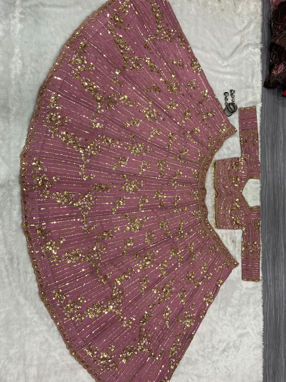 Latest Georgette Embroidery Thread Lehenga Choli