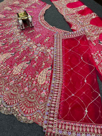 Rani Net Party Wear Lehenga For Women