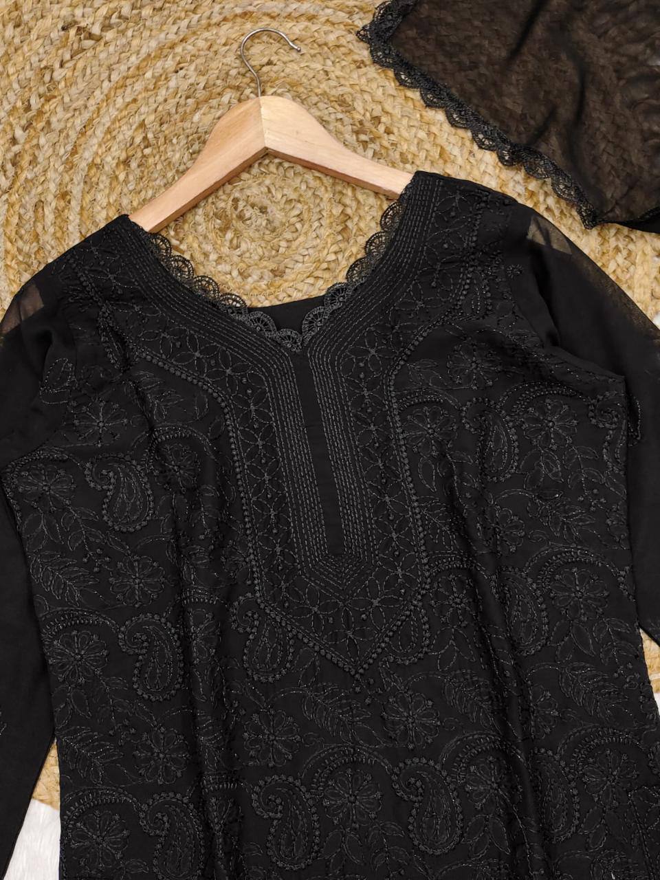 Party Wear Georgette Chikankari Embroidery Suit