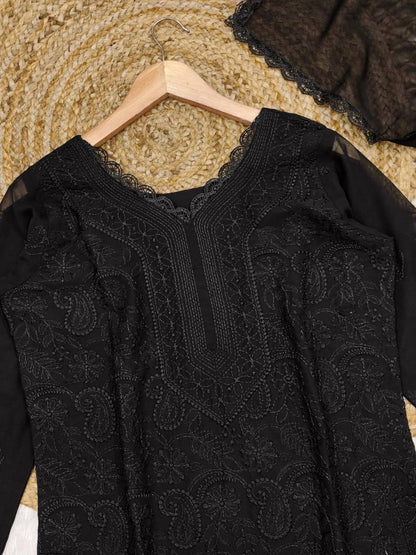Party Wear Georgette Chikankari Embroidery Suit