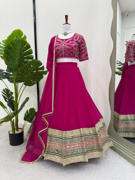 Wedding Wear Rani Georgette Lehenga Choli
