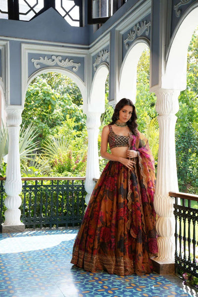 Letest Organza Full Stitched With Sequnce Work Lehenga Choli