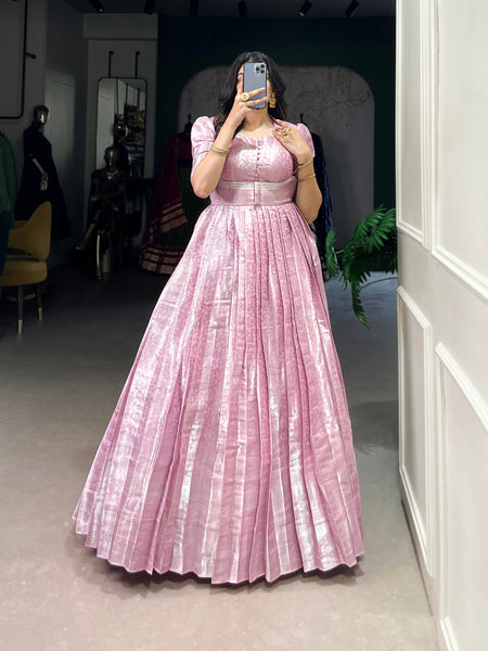 Designer Kanjivaram Zari Gown Jacket