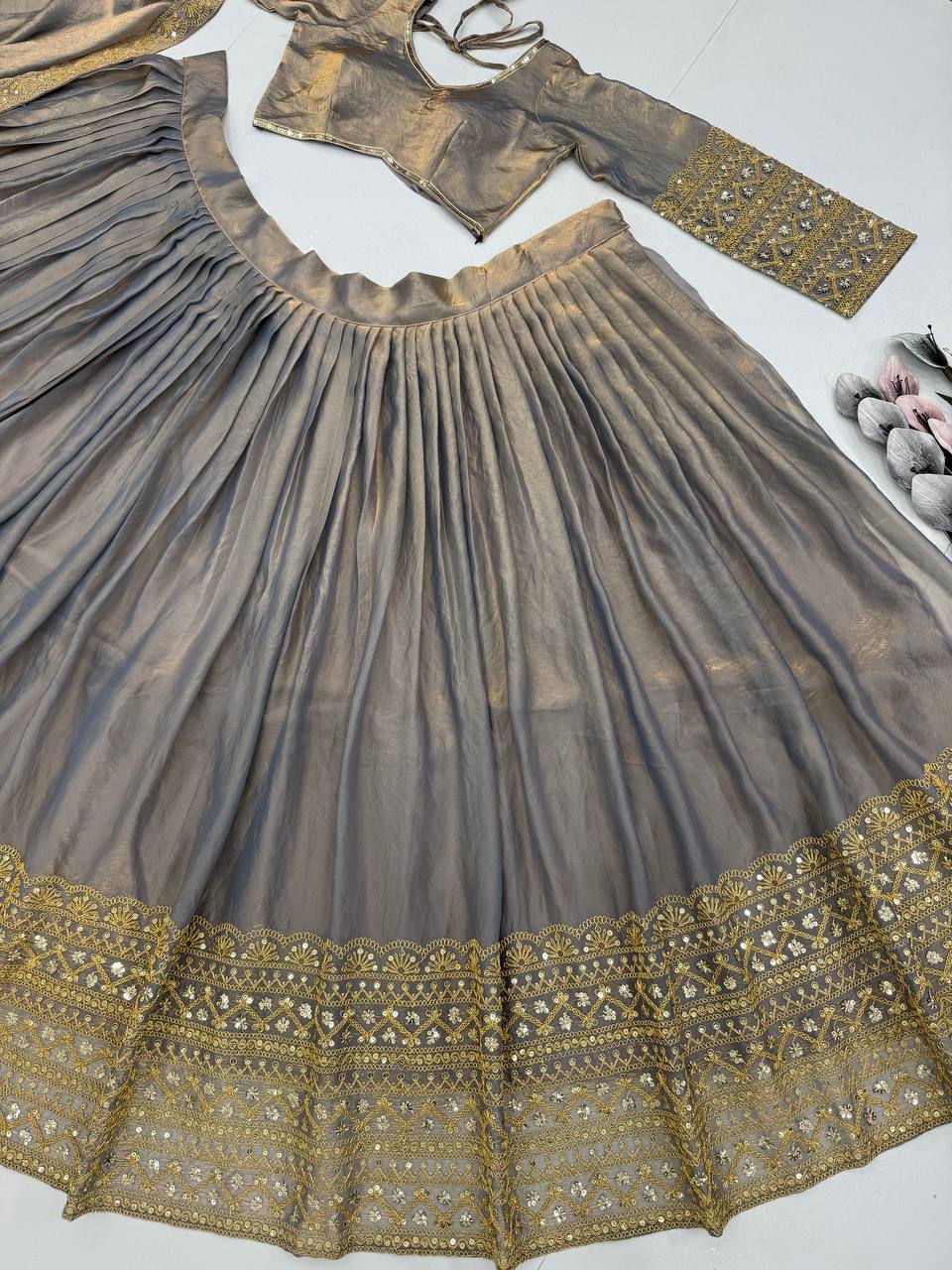 Wedding Wear Sequence Fendi Lehenga Choli
