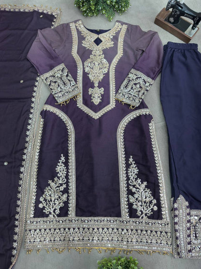 Party Wear Georgette Sequence Salwar Suit
