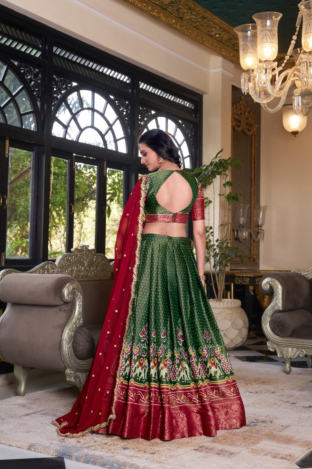 Kanchipuram Zari Weaving Lehenga Choli