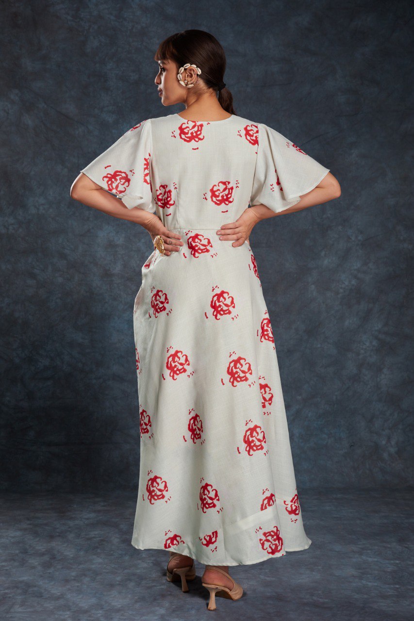 Off White Color Linen Printed Co-Ord Set