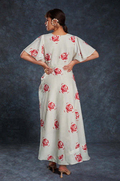 Off White Color Linen Printed Co-Ord Set