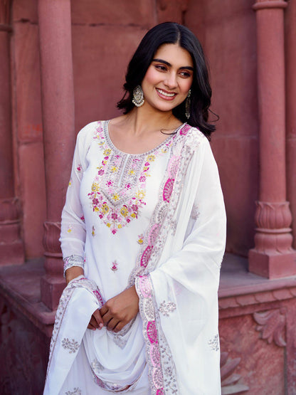 Georgette Sequence Work Sharara Suit