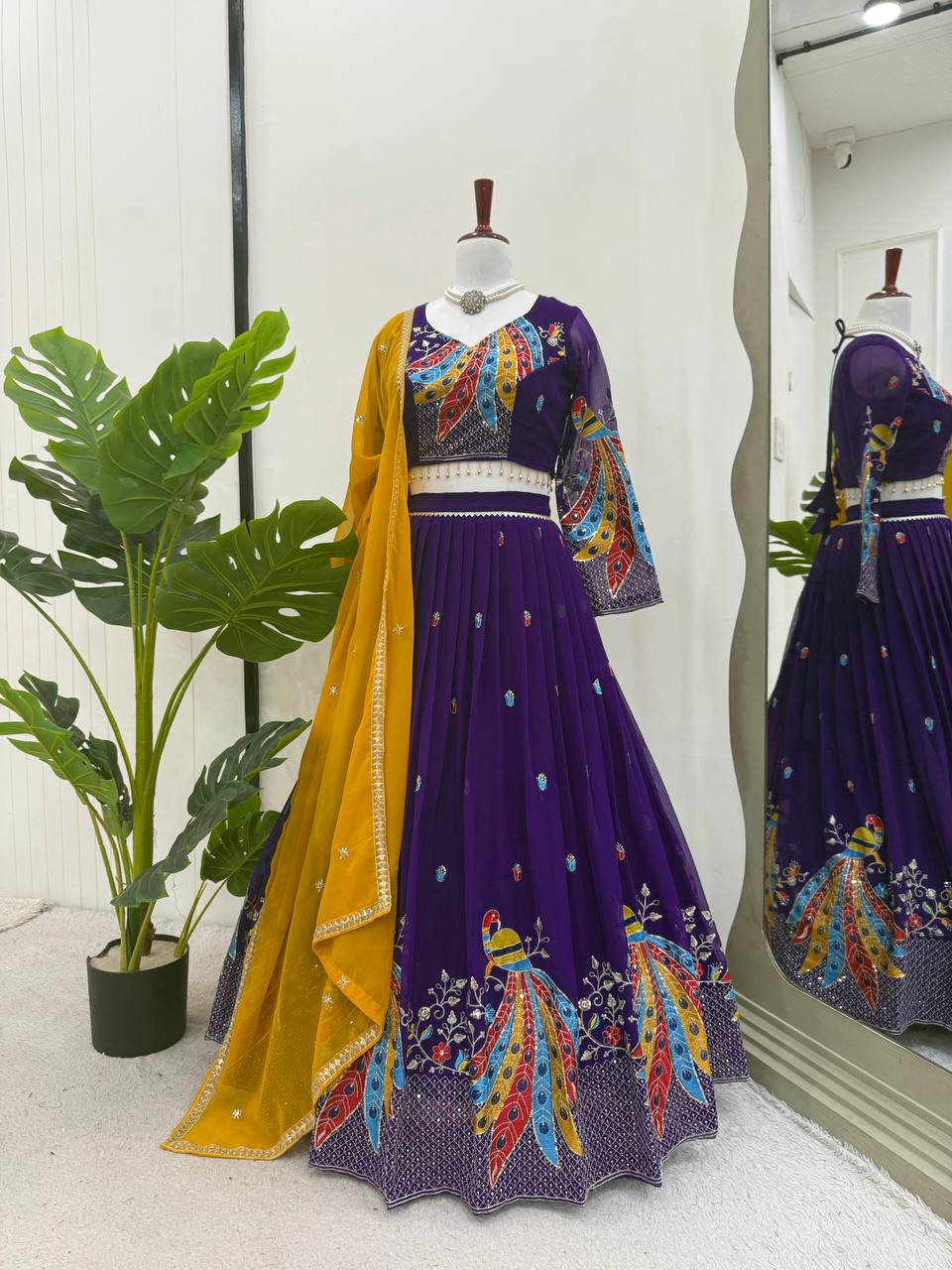 Lastest Georgette Sequence Work Lehenge Choli