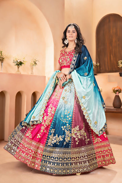 Premium Chinon Pedding Lehenga Choli with Zari & Sequins Work