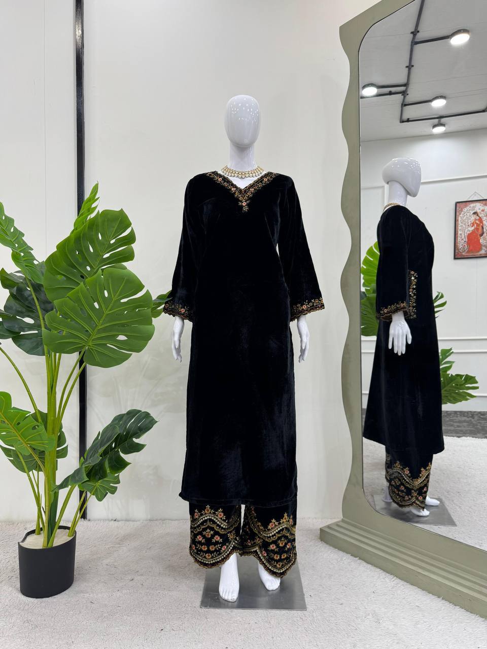 Premium Viscose Velvet Co-Ord Set