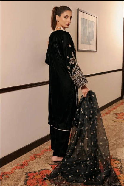 Exquisite Korean Satin Silk Embroidered Suit Set