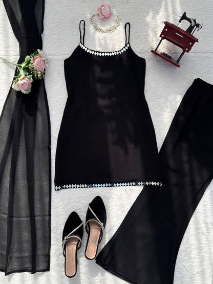 Exquisite Faux Georgette 3-Piece Set