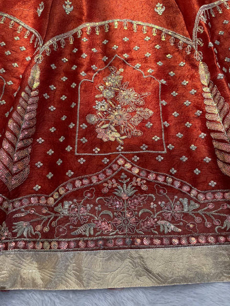 Exquisite Krishma Silk Lehenga Choli Set with Intricate Sequence Work